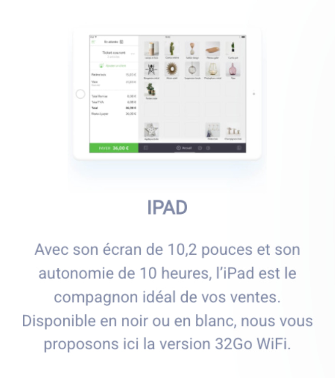 Tablette caisse enregistreuse Tactill