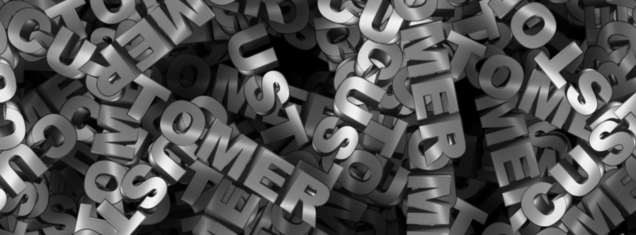métaphore de la fidélisation client avec des logos customer