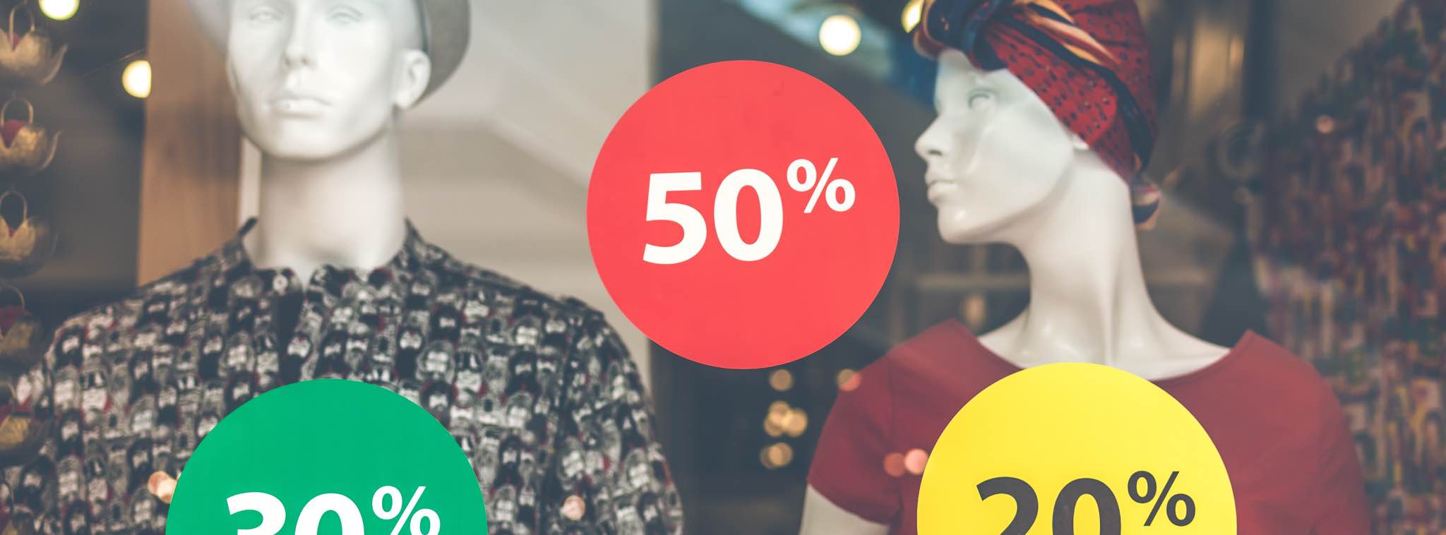 Vignettes de réductions pendant les soldes